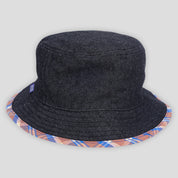 Always Do What You Should Do Reversible Bucket Hat - Black Denim / Plaid