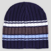 Always Do What You Should Do Cable Knit Beanie - Navy