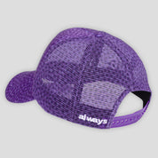Always Do What You Should Do Coral Pattern Trucker Cap - Purple