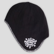 Always Do What You Should Do Reversible Ear Flap Beanie - Black / Grey