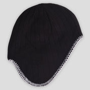 Always Do What You Should Do Reversible Ear Flap Beanie - Black / Grey