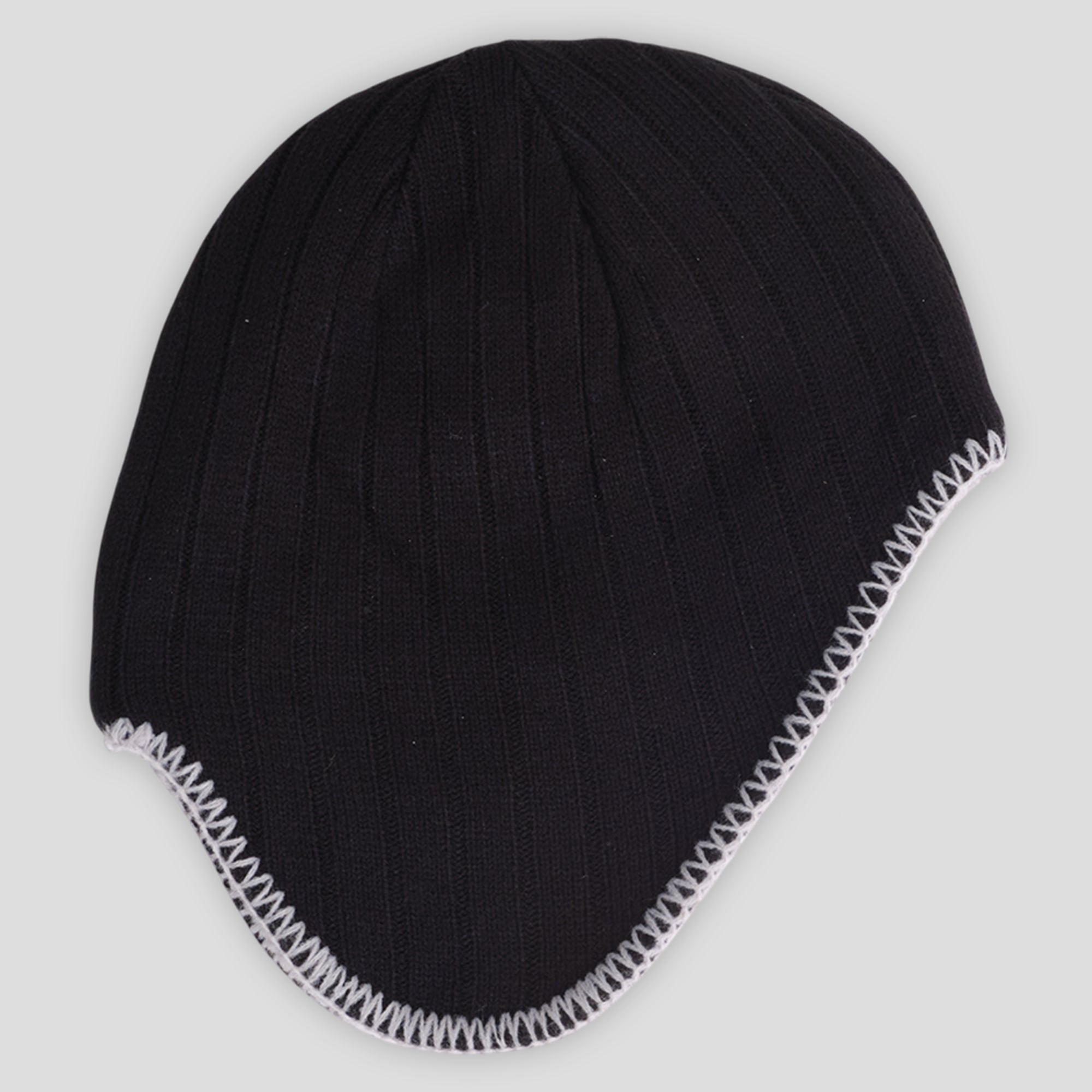 Always Do What You Should Do Reversible Ear Flap Beanie - Black / Grey