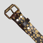 Personal Joint Leopard Skulls Studded Belt