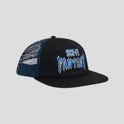 Sci-Fi Fantasy Biker Logo Hat - Black