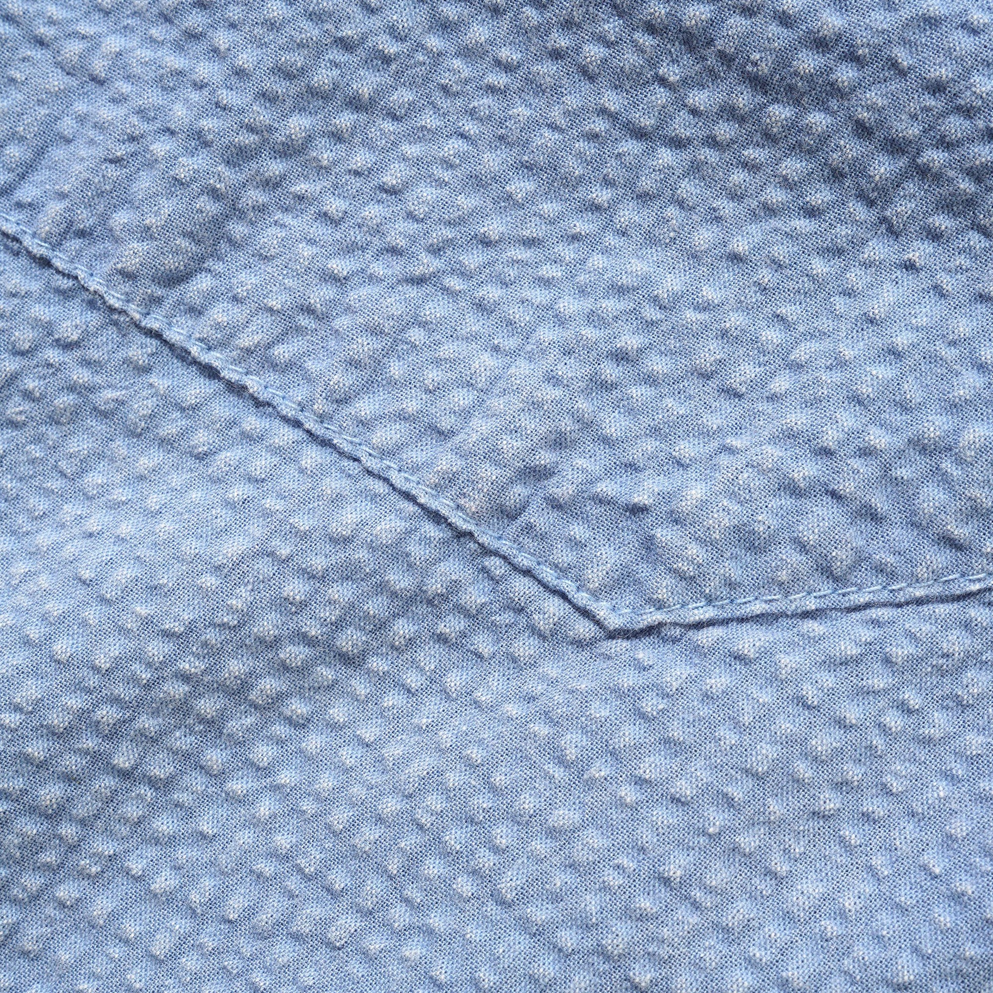 Butter Goods Overdye Seersucker Shirt - Blue