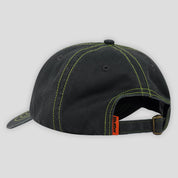 Butter Goods Registered 6 Panel Cap - Washed Black