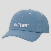 Butter Goods Nylon Rounded Logo 6 Panel Cap - Sky Blue