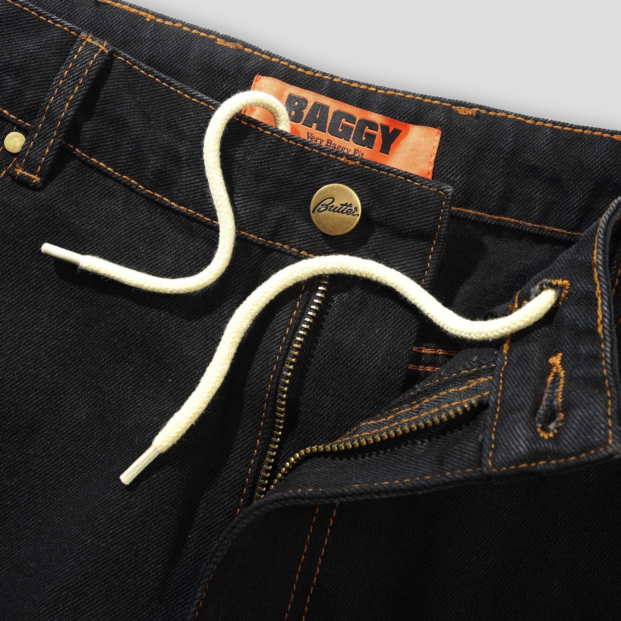 Butter Goods Baggy Denim Jeans - Washed Black