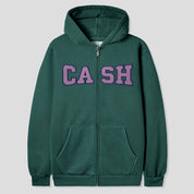 Cash Only Campus Zip-Thru Hood - Washed Forest