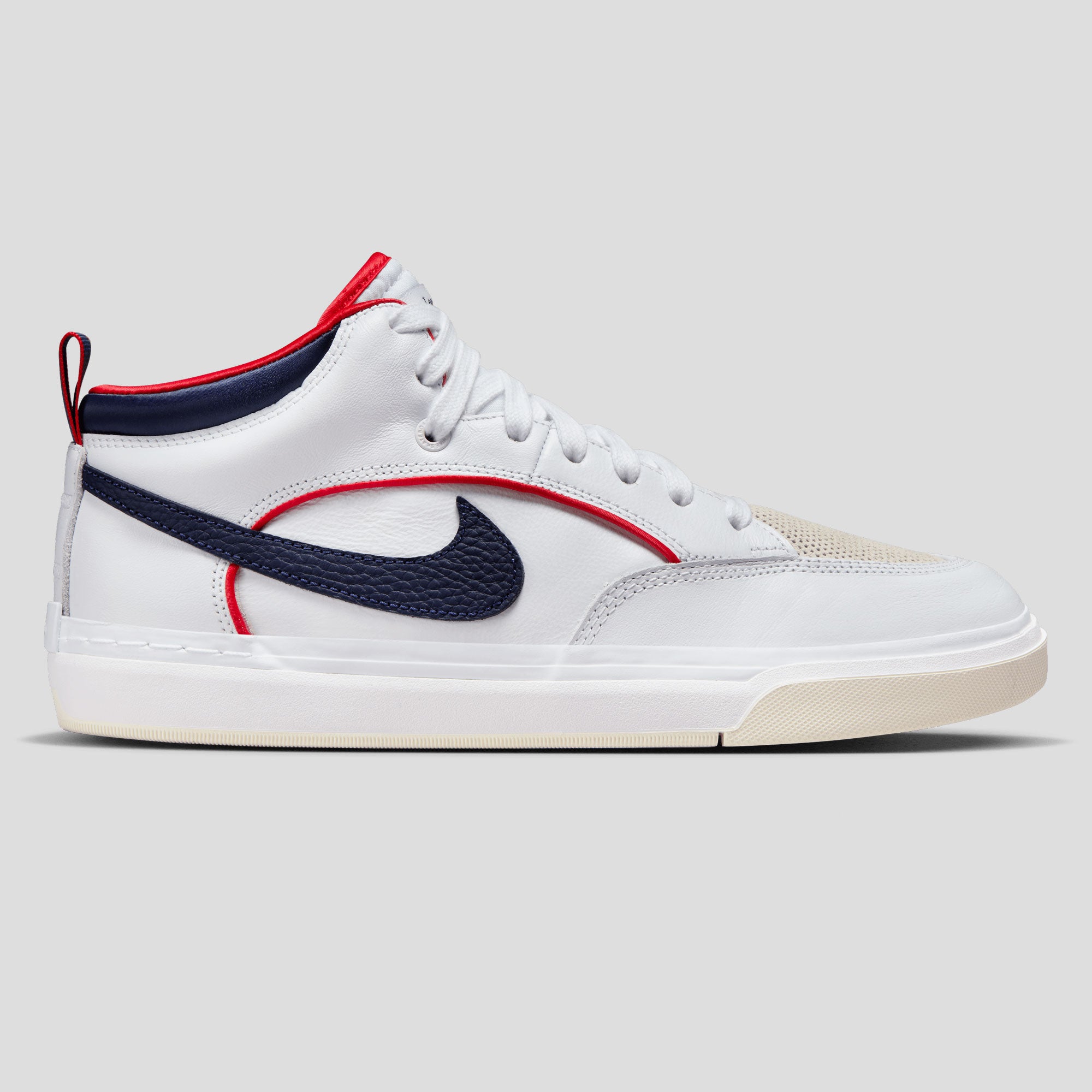 Nike SB React Leo Premium - White / University Red / Midnight Navy