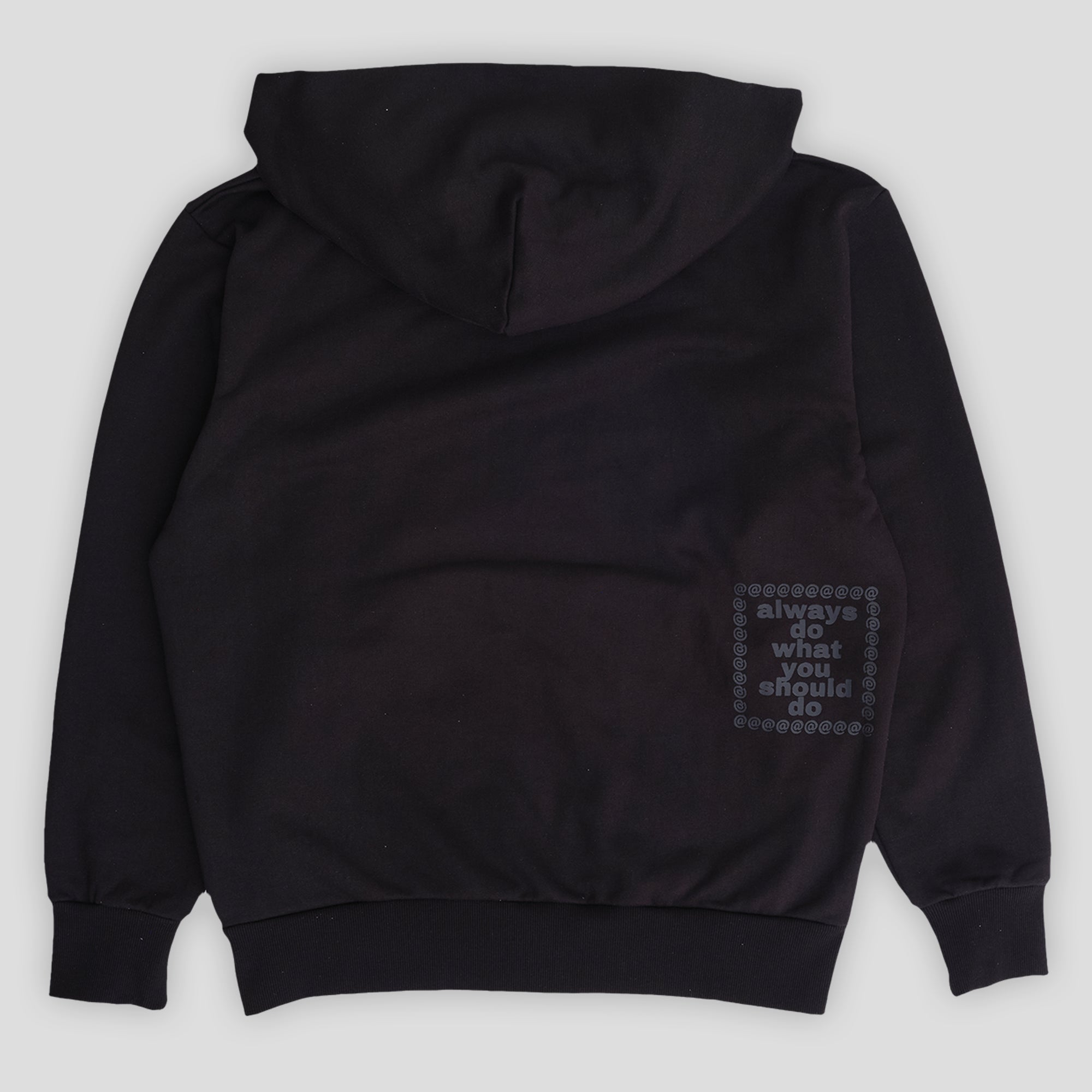 Always Do What You Should Do 3116 Zip Up Hoodie - Black