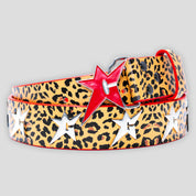 Carpet Company Riveted Leather Belt - Cheetah