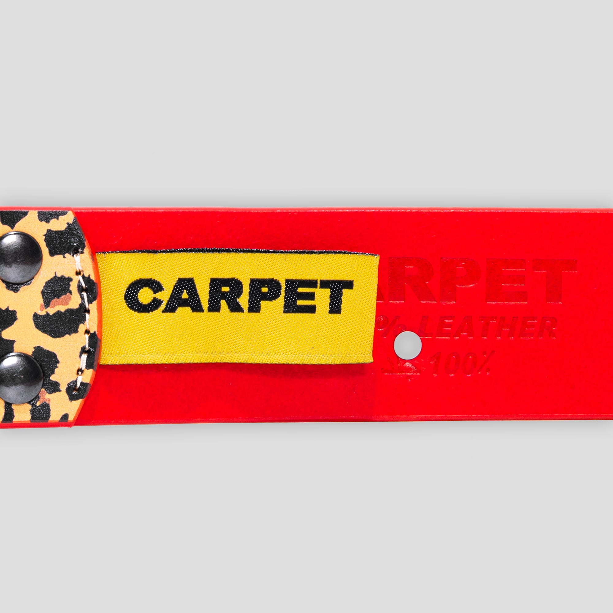 Carpet Company Riveted Leather Belt - Cheetah