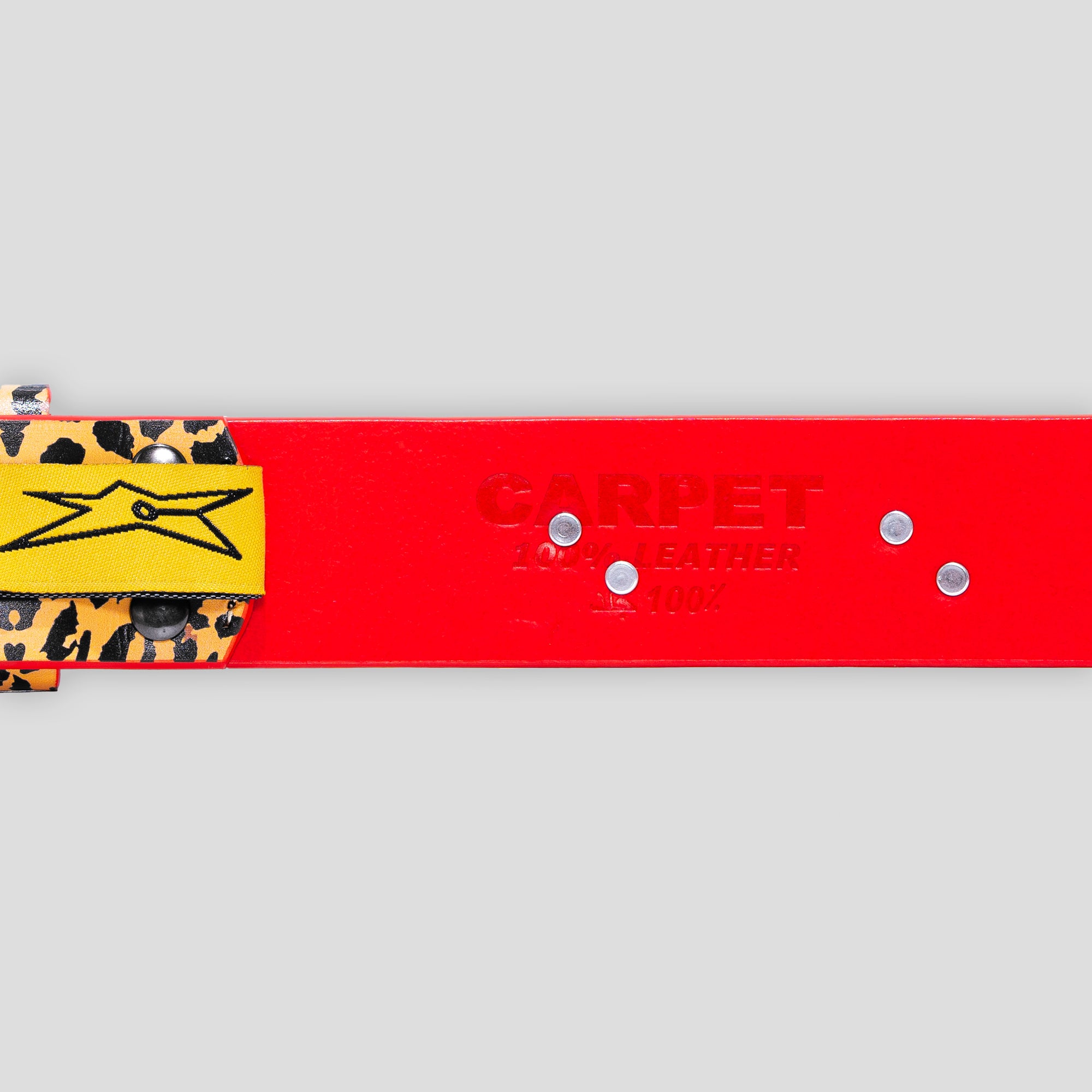 Carpet Company Riveted Leather Belt - Cheetah