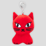 Carpet Company Cat Plush Keychain - Red