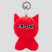 Carpet Company Cat Plush Keychain - Red
