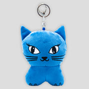 Carpet Company Cat Plush Keychain - Blue