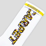 Carpet Company Misprint Sock - White / Cheetah