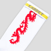 Carpet Company Dragon Sock - White