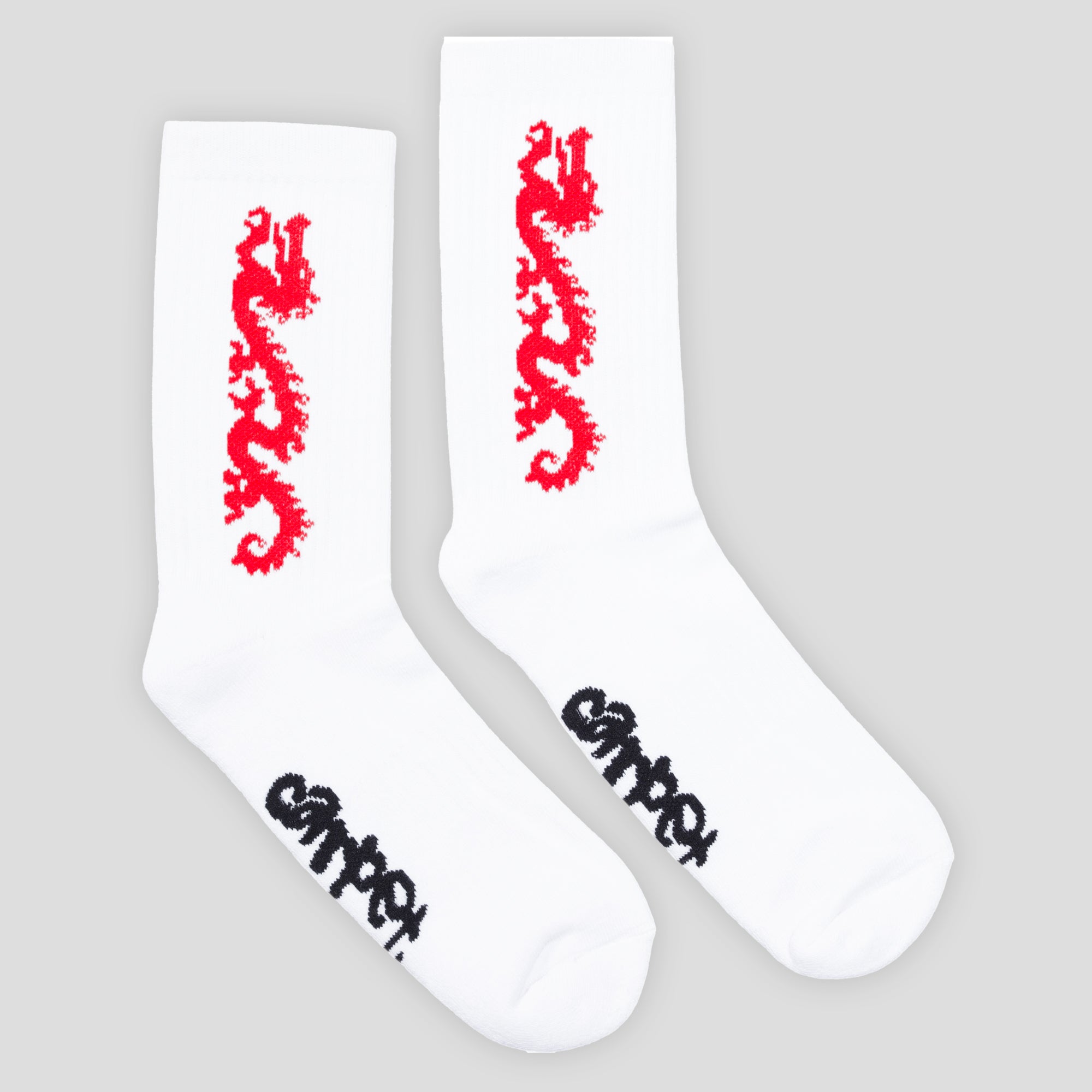Carpet Company Dragon Sock - White