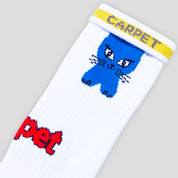 Carpet Company Cat Sock - White