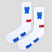Carpet Company Cat Sock - White
