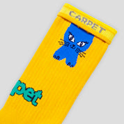 Carpet Company Cat Sock - Yellow