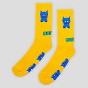 Carpet Company Cat Sock - Yellow