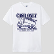 Cash Only Removal Tee - White