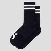 Polar Skate Co. Rib Happy Sad Socks - Black