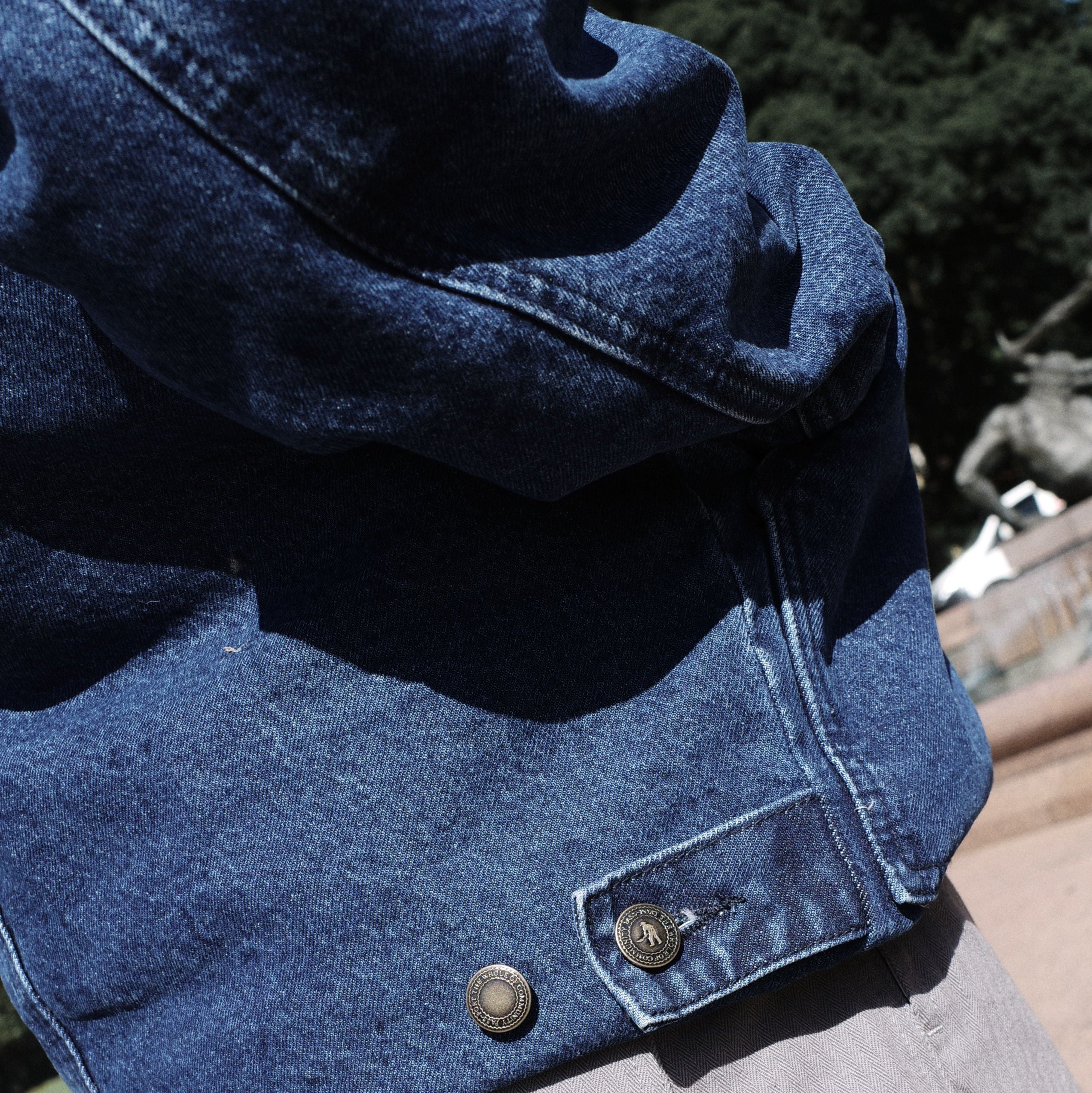 Pass~Port Solid Denim Packers Jacket - Dark Indigo