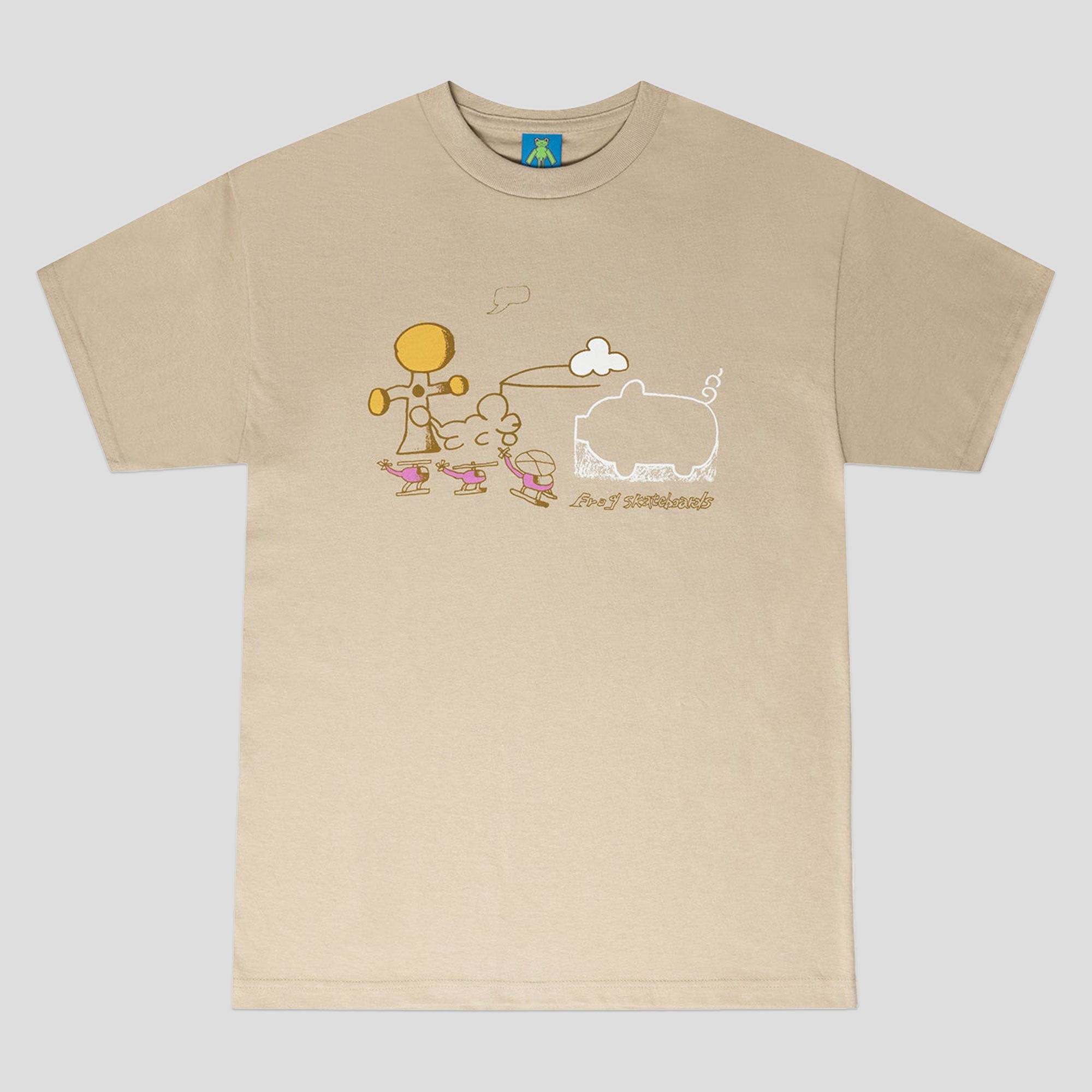 Frog Skateboards Cloud Landed Tee - Sand