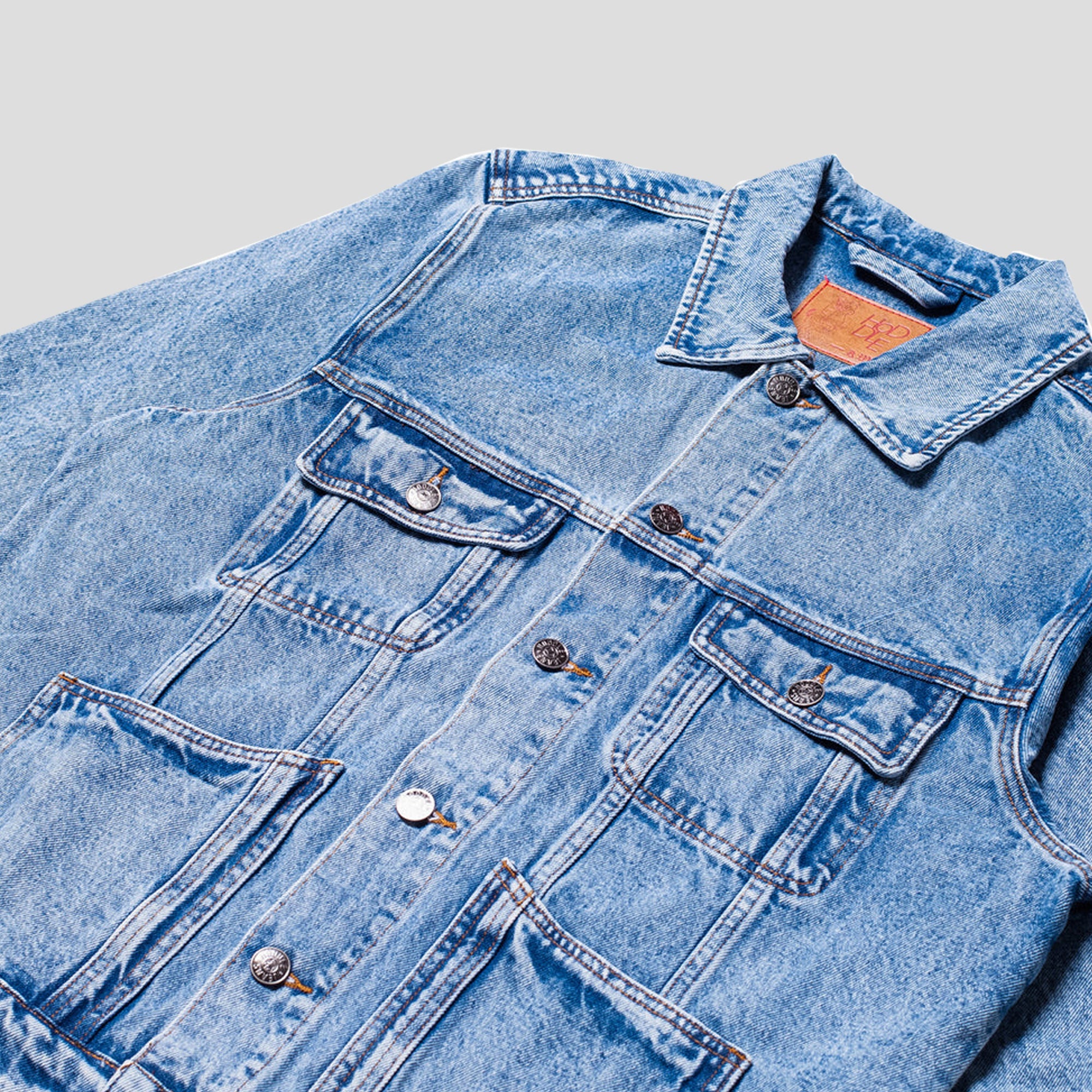 Hoddle Denim Trucker Jacket - Light Blue