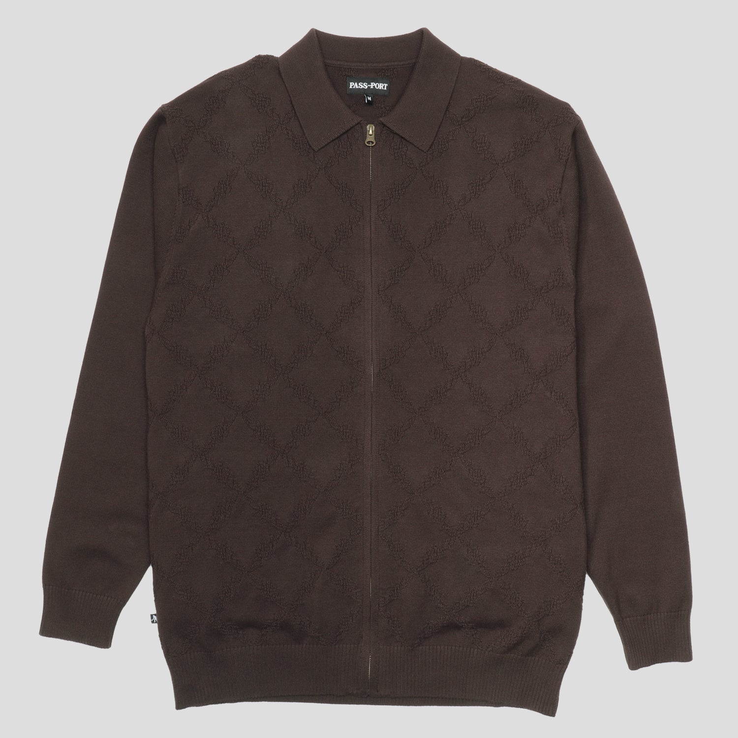 Pass~Port Brasco Zip Long Sleeve Knit - Choc