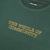Pass~Port Whole of Community Embroidery Organic Tee - Forest Green