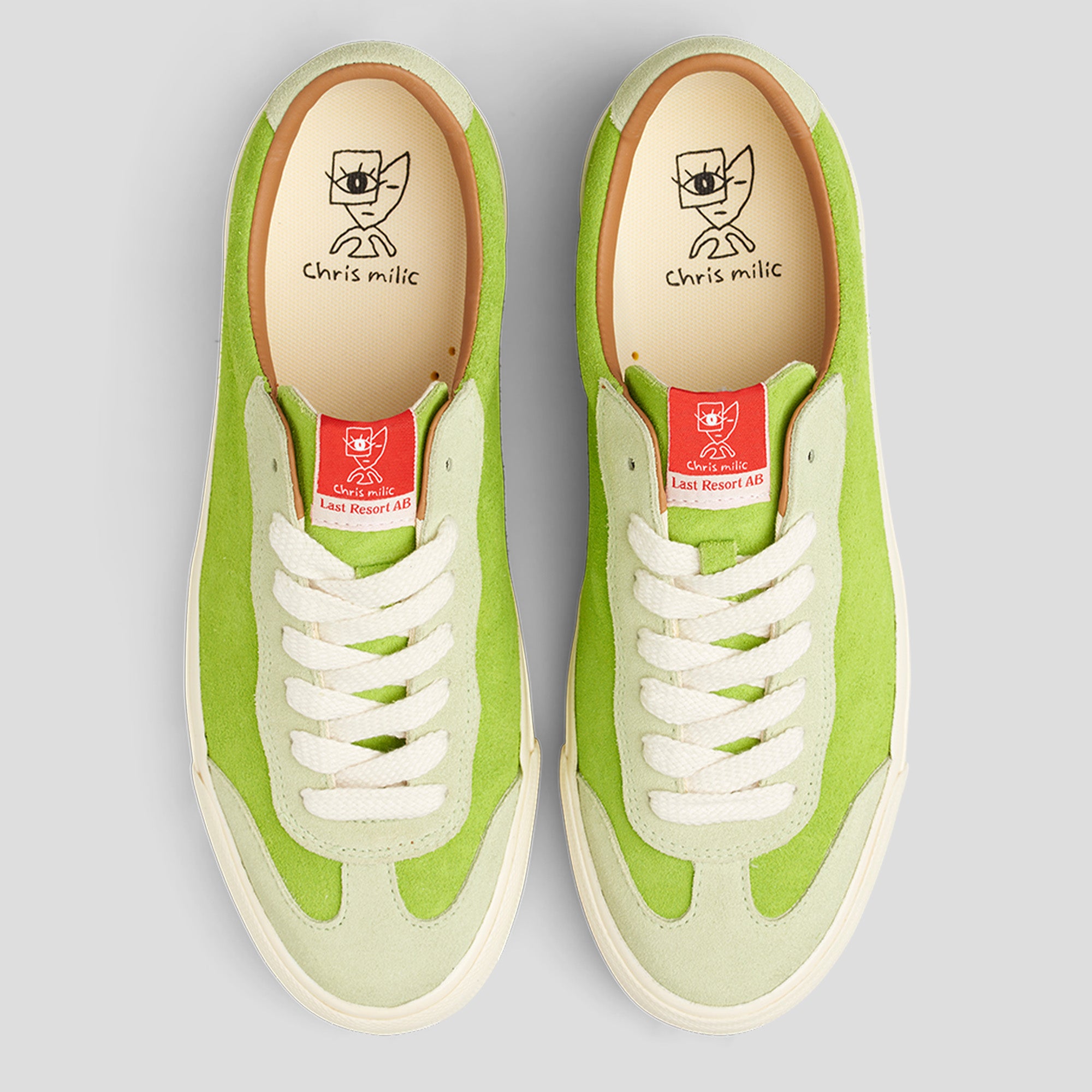 LAST RESORT AB "VM004 MILIC SUEDE LO" SHOE DUO GREEN/WHITE