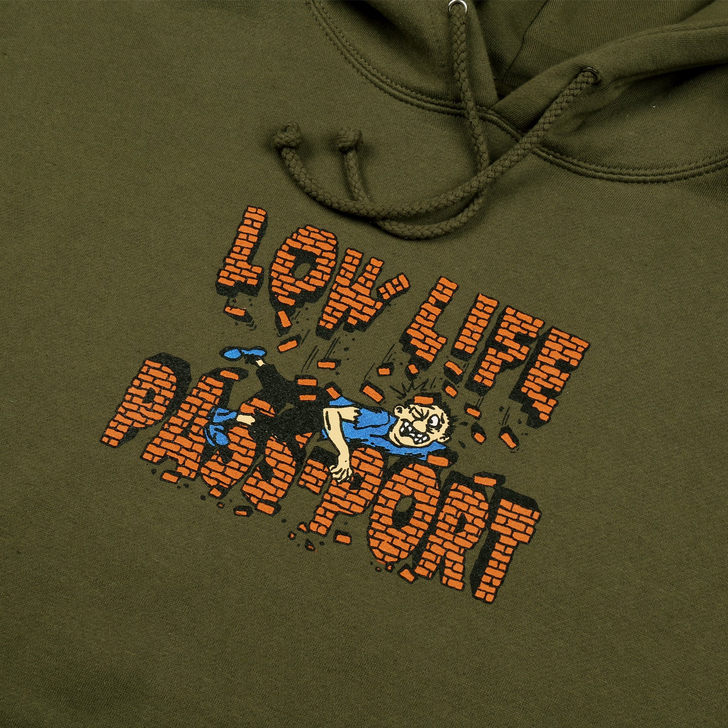 PASS~PORT LOW LIFE "BRICK" HOOD ARMY GREEN
