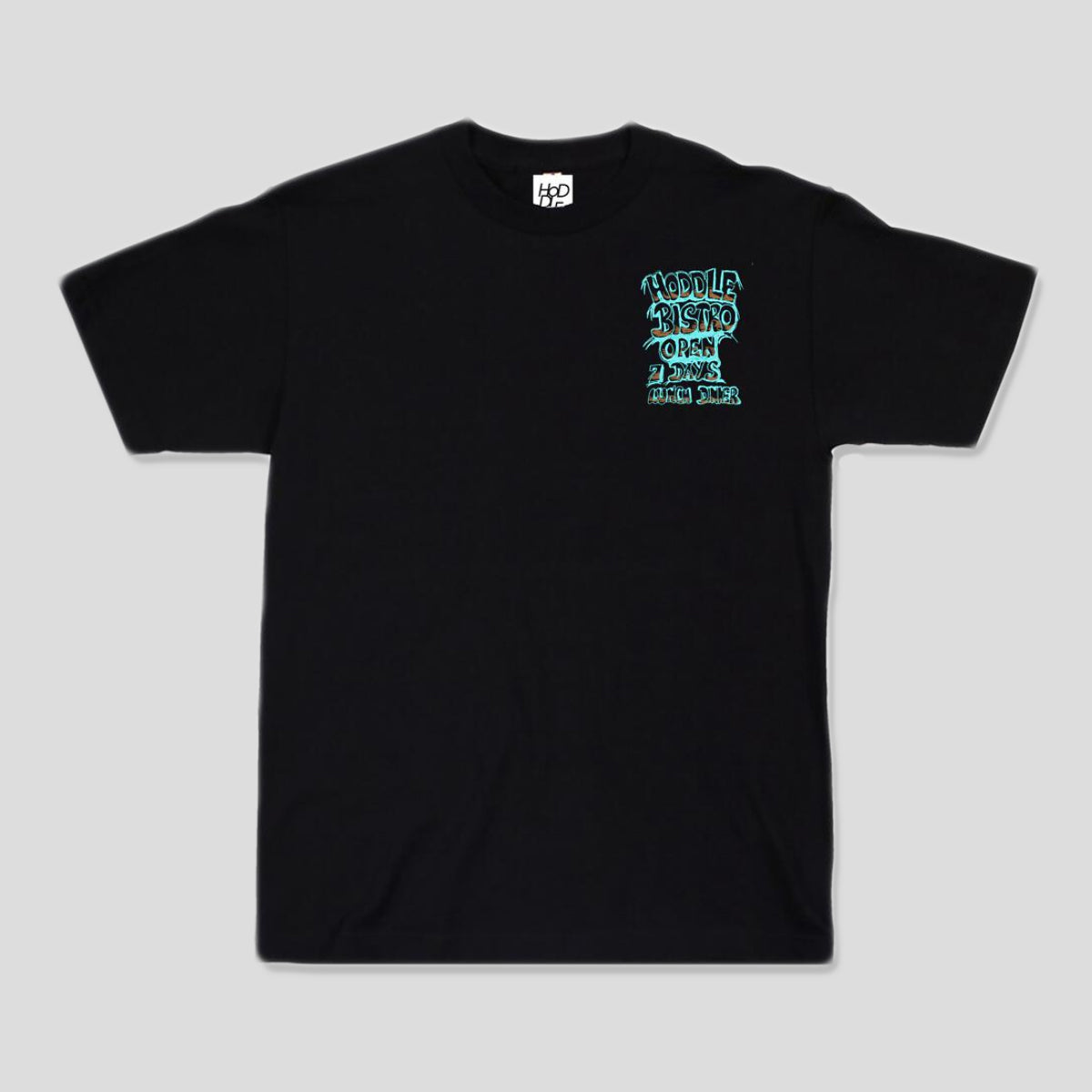 HODDLE "BISTRO" TEE BLACK