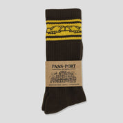 Pass~Port Store & Gallery Exclusive Inter~Solid Sox - Brown