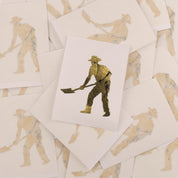 PASS~PORT DIGGER DIE CUT STICKER GOLD