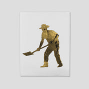 PASS~PORT DIGGER DIE CUT STICKER GOLD