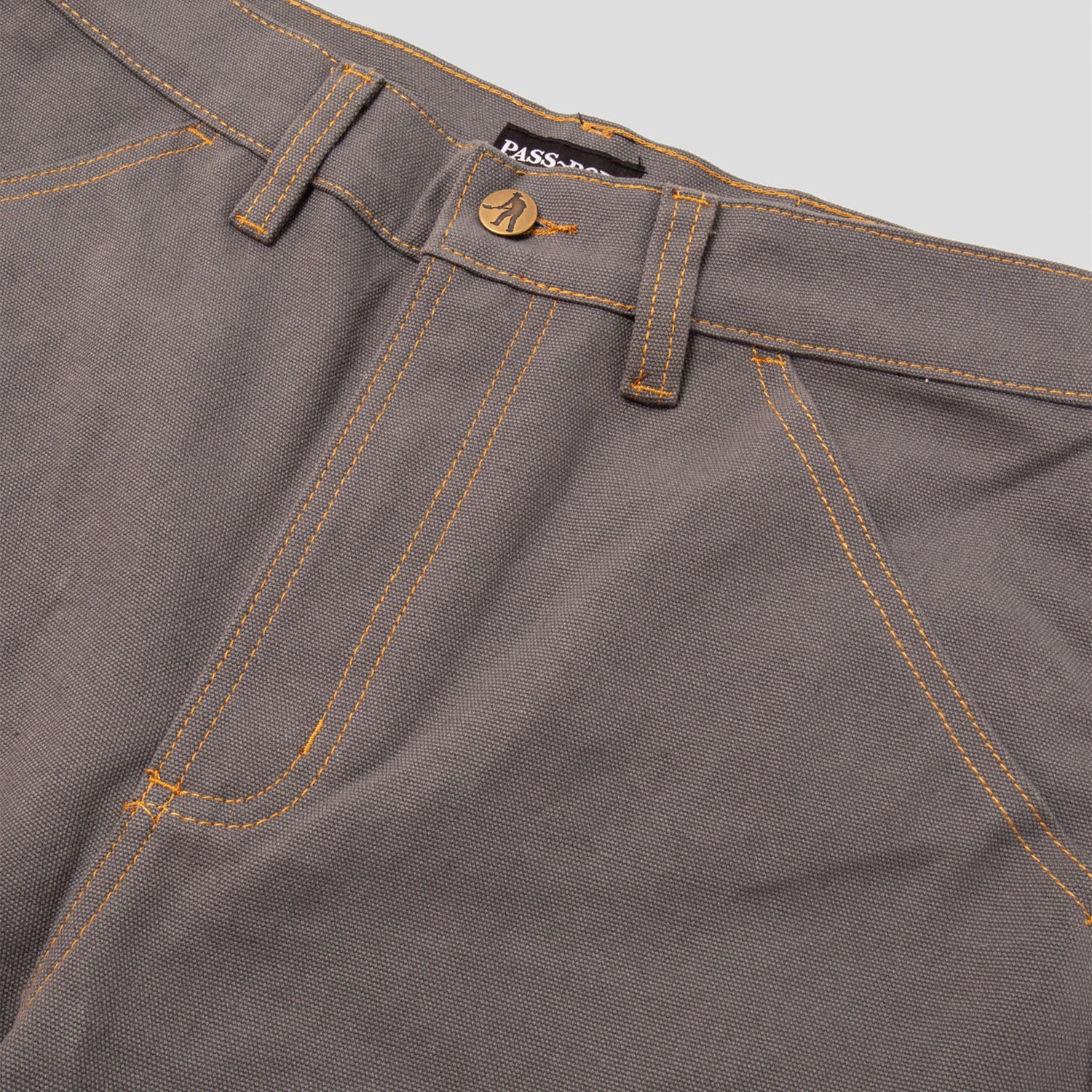 PASS~PORT "DIGGERS CLUB" SHORTS ASH - CONTRAST STITCH