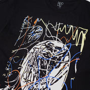 HODDLE "GLOBE" TEE BLACK