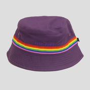 PASS~PORT "PRIDE" RIBBON CANVAS BUCKET CAP PURPLE