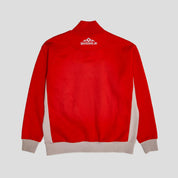 HODDLE "SPURS" QUARTER ZIP PULLOVER RED