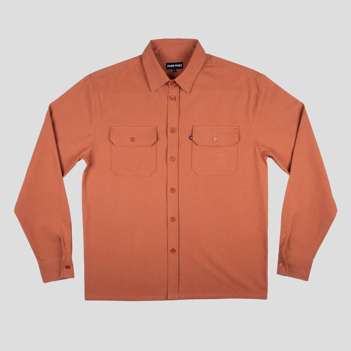 PASS~PORT "WORKERS" L/S SHIRT RUST