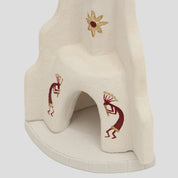 Incienso De Santa Fe Corner Fireplace Chamber - White / Spanish Red